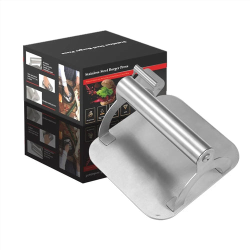 Stainless Steel Burger Press Non-Stick Grill Smasher with Ergonomic Handle for Patty Making Grease Squeezing (without FDA Certification) - 1