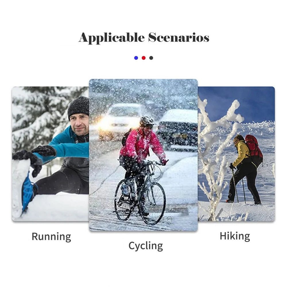 Touch Screen Winter Warm Gloves Windproof Waterproof Zipper Mittens Gloves for Running Driving Cycling Working - Grey/XXL - 7