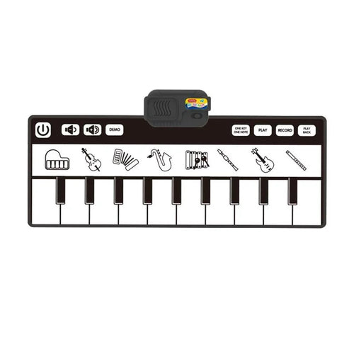 10 Keys Kids Waterproof Piano Music Mat Musical Keyboard Floor Playmat Children Baby Play Blanket Early Educational Toy - Style 1 - 1