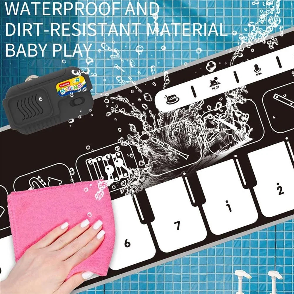 10 Keys Kids Waterproof Piano Music Mat Musical Keyboard Floor Playmat Children Baby Play Blanket Early Educational Toy - Style 1 - 4