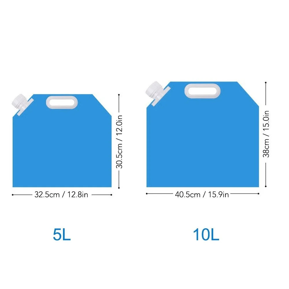 Collapsible Water Container Outdoor Camping Hiking Emergency Survival Water Storage Jug Bag - 10L - 4