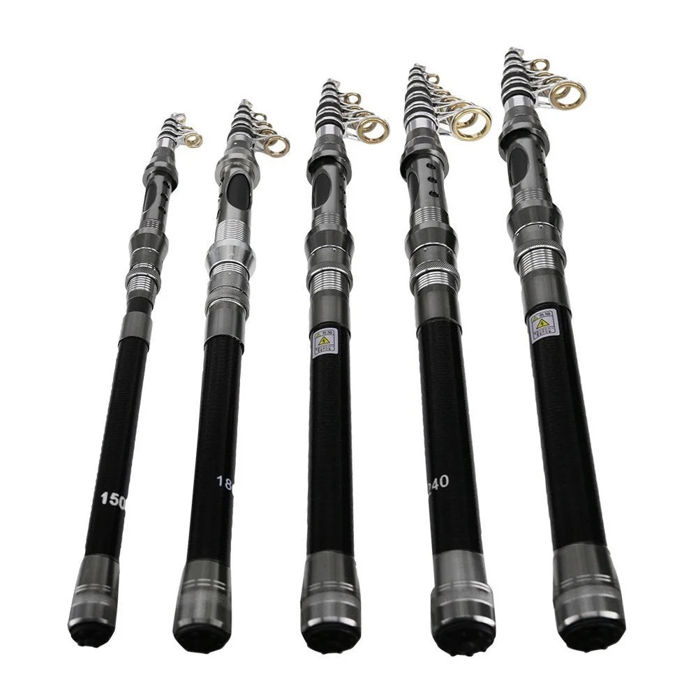 Portable Lightweight Fishing Rod Carbon Fiber Telescopic Fishing Rod Ultra-Sensitive Sea Saltwater Freshwater Fishing Rod - Type 2 - 2