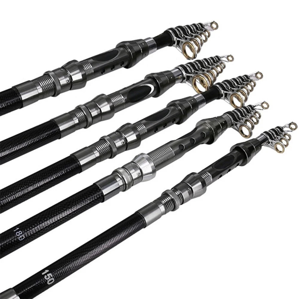 Portable Lightweight Fishing Rod Carbon Fiber Telescopic Fishing Rod Ultra-Sensitive Sea Saltwater Freshwater Fishing Rod - Type 2 - 6