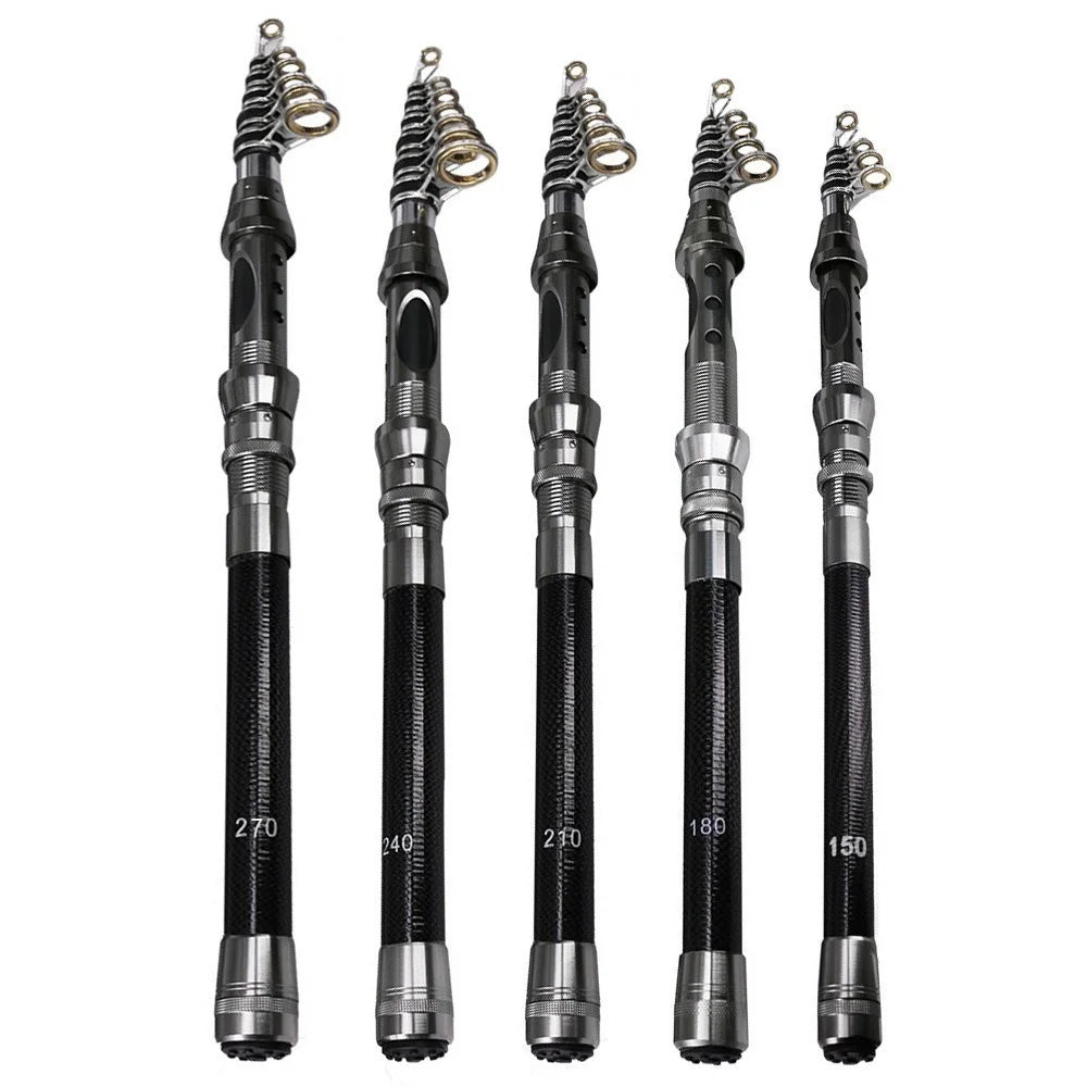 Portable Lightweight Fishing Rod Carbon Fiber Telescopic Fishing Rod Ultra-Sensitive Sea Saltwater Freshwater Fishing Rod - Type 2 - 7