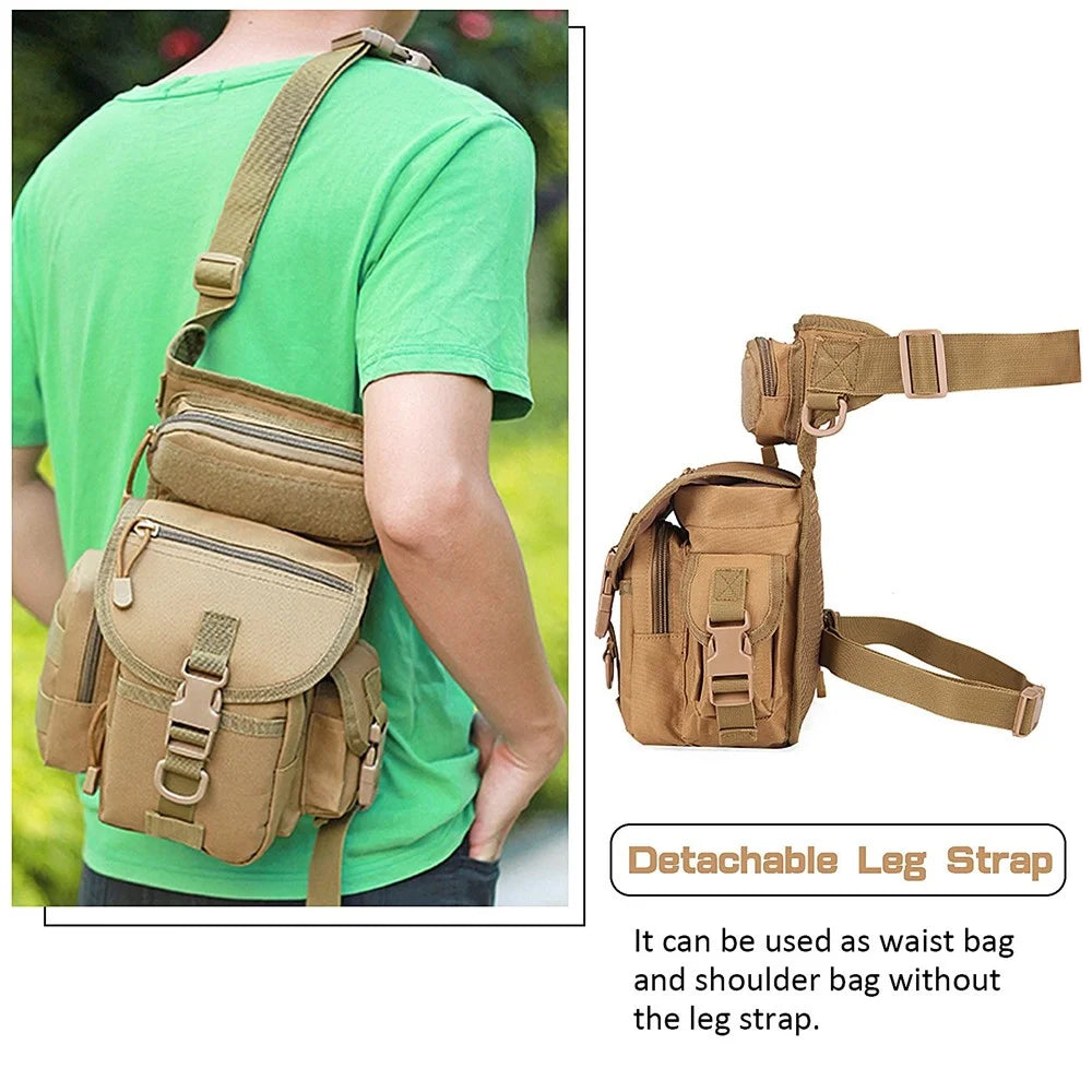 Outdoor Thigh Drop Leg Bag Waterproof Waist Packs Pouch for Traveling Hiking Cycling Camping - 4