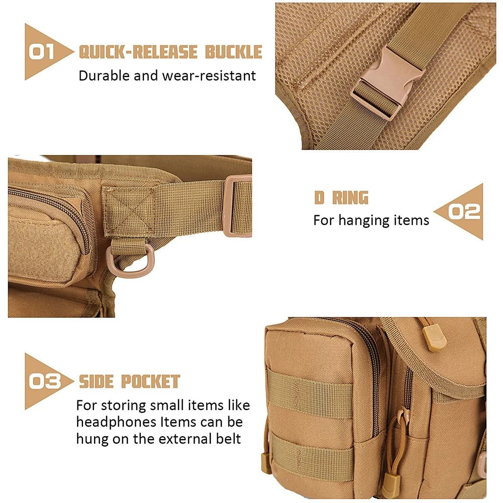 Outdoor Thigh Drop Leg Bag Waterproof Waist Packs Pouch for Traveling Hiking Cycling Camping - 6