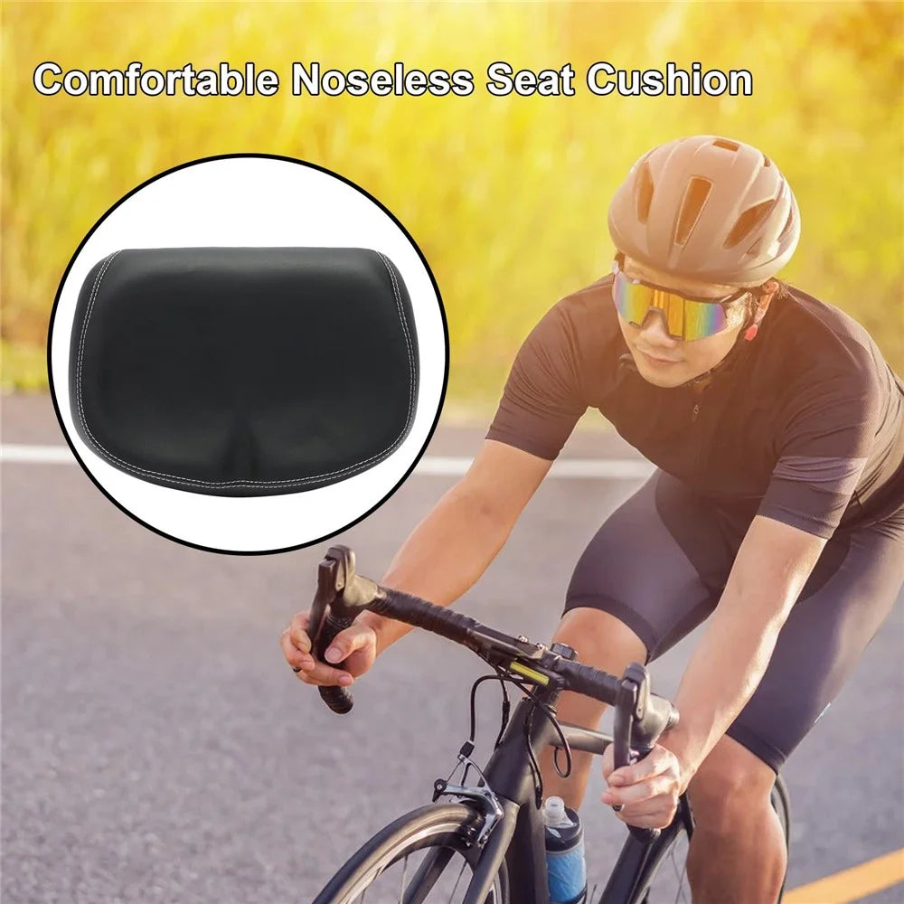 Bicycle Saddle Bike Noseless Saddle Seat Cushion Universal PU Pad Waterproof Shock Resistant Bike Seat - 4