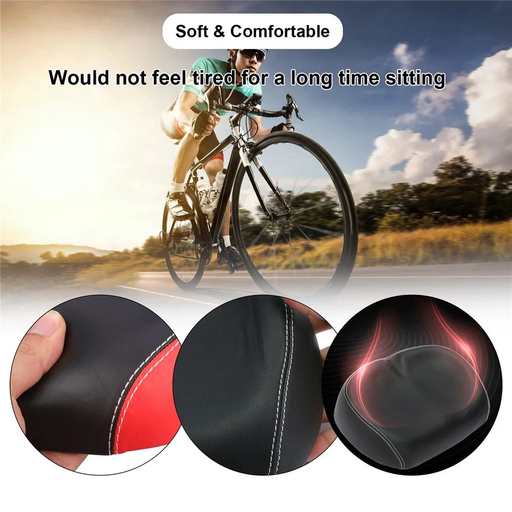 Bicycle Saddle Bike Noseless Saddle Seat Cushion Universal PU Pad Waterproof Shock Resistant Bike Seat - 7