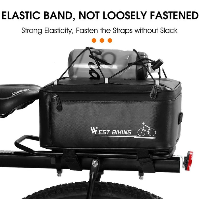 WEST BIKING Bike Rack Bag Waterproof 4L Rear Seat Bag Pannier Trunk Bag Electric Cycling Bike Carrier Backseat Storage - 5