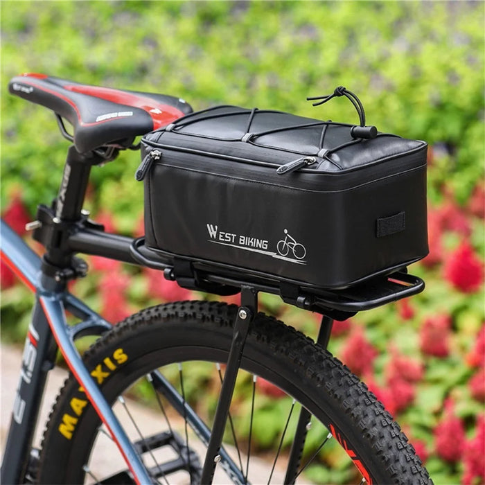 WEST BIKING Bike Rack Bag Waterproof 4L Rear Seat Bag Pannier Trunk Bag Electric Cycling Bike Carrier Backseat Storage - 6
