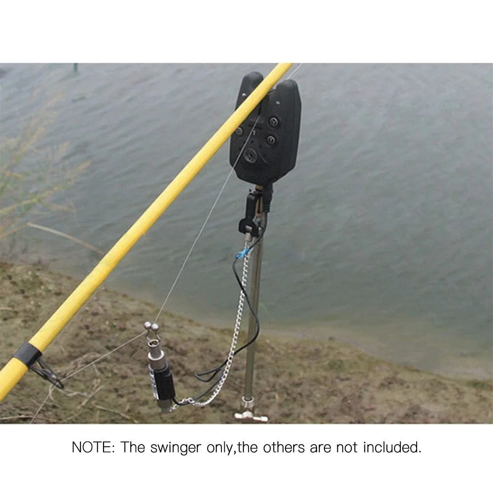 Outdoor Fishing Swinger Chain Alert Swinger Fish Bite Alarm Hanger Swinger Fishing Tackle Tool - Black - 3