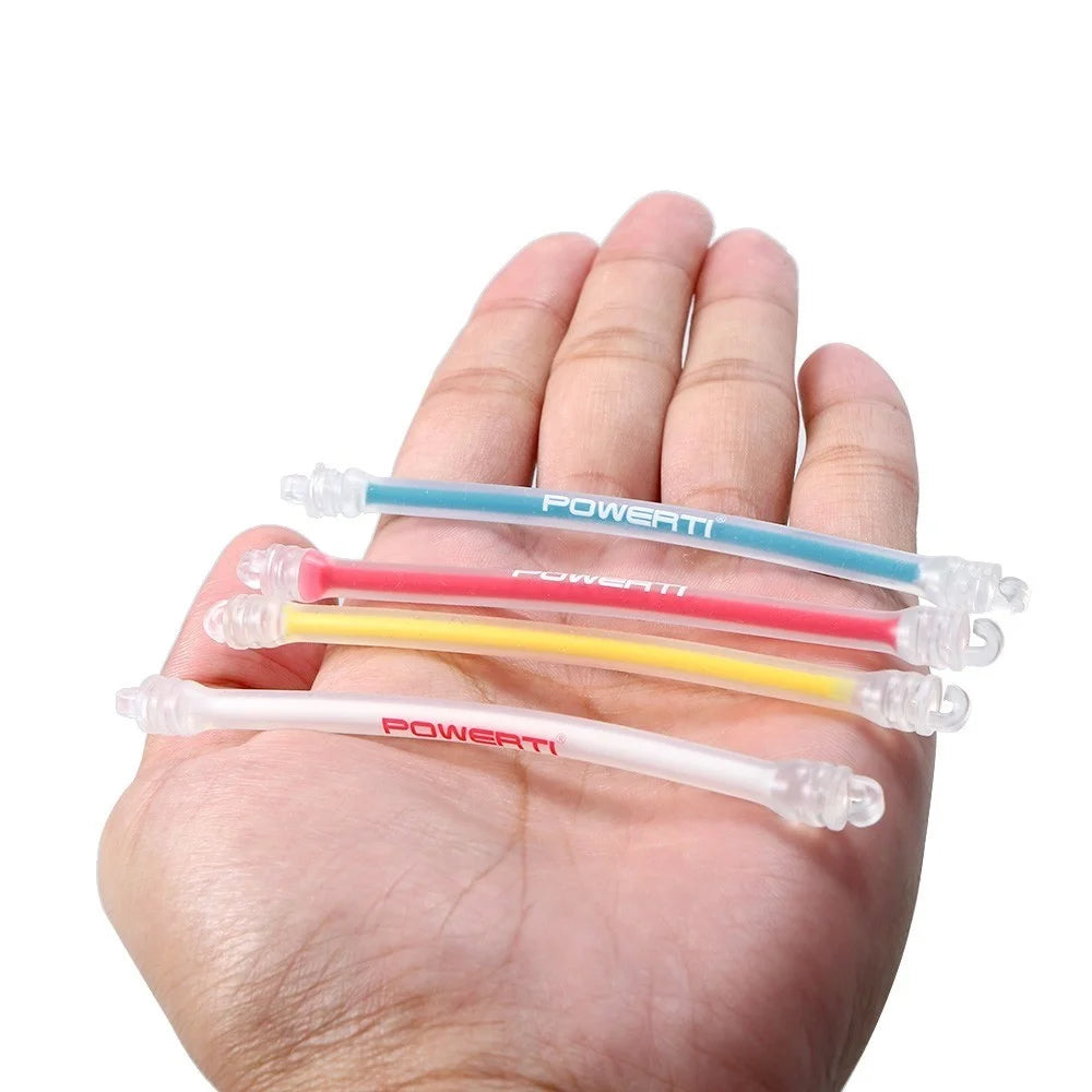 POWERTI 4Pcs/Set Tennis Racket Damper Silicone Strips Tennis Bat Vibration Absorbing Shock Reducing Anti-slip Strips - 4