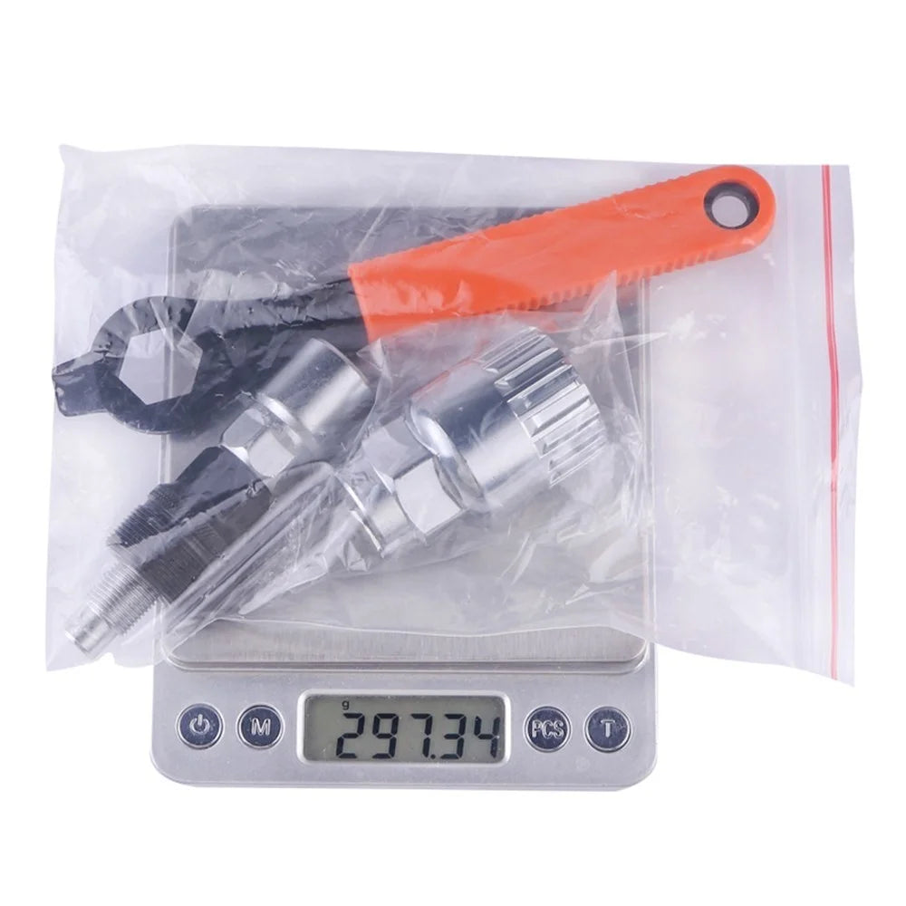 Bike Crank Extractor Puller Bottom Bracket Remover with 16mm Spanner Wrench Bike Repair Tool Kit - 4