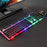 Wired Backlit Keyboard Mouse Combo Folding Feet Suspended Keycaps Design Keyboard Breathing Light Ergonomic Mouse - Black - 2