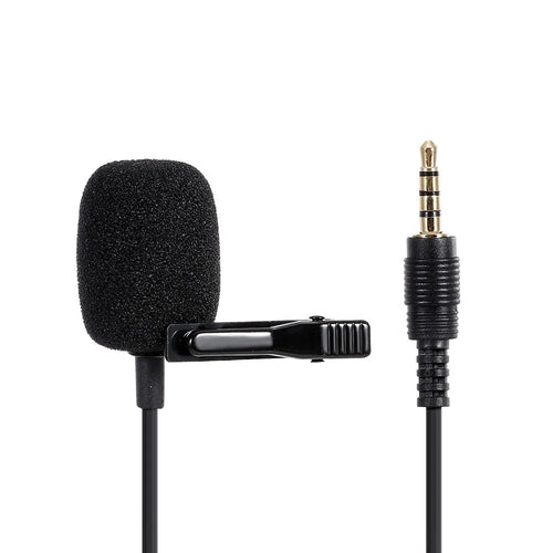 3.5mm AUX Lavalier Microphone Omni-directional Condenser Mic for YouTube Interview Conference Vlog Recording - 1