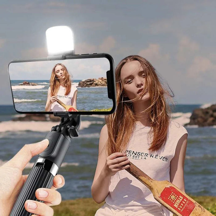 Selfie Stick 33-inch  Aluminum Alloy Selfie Stick Phone Tripod with Remote Shutter for iPhone Android Phone, Portable, Lightweight - 6