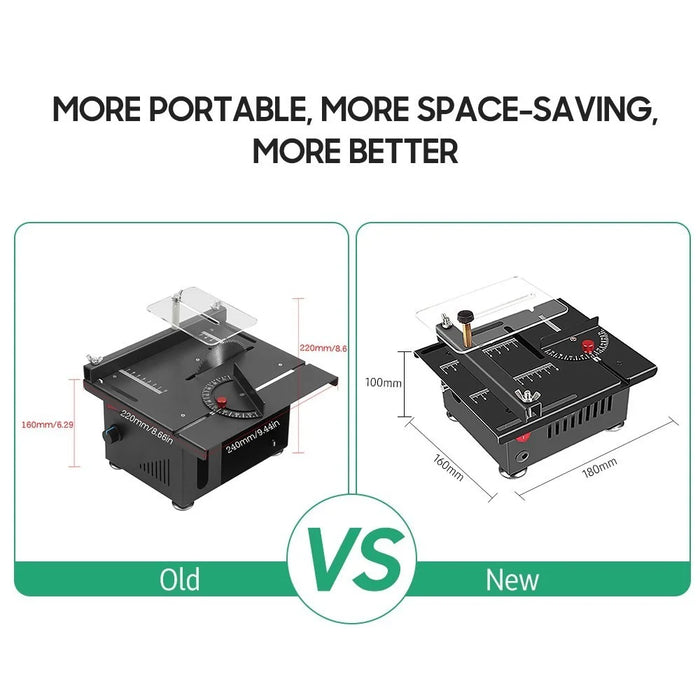 Table Saw Cutting Set 100W Mini Table Saw with 16mm Cutting Depth and Blade Flexible Shaft - EU Plug/Type 2/Non-liftable Blade - 7