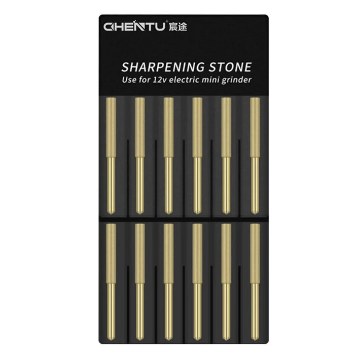 12Pcs Electric Chainsaw Titanium Plated Diamond Sharpener Polishing Grinding Tool Grinding Bits - 4mm - 1