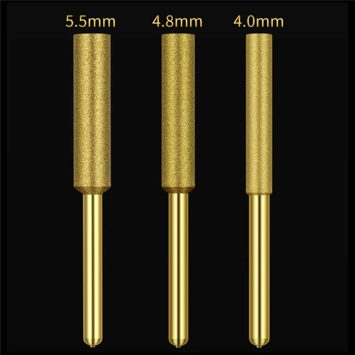 12Pcs Electric Chainsaw Titanium Plated Diamond Sharpener Polishing Grinding Tool Grinding Bits - 4mm - 3