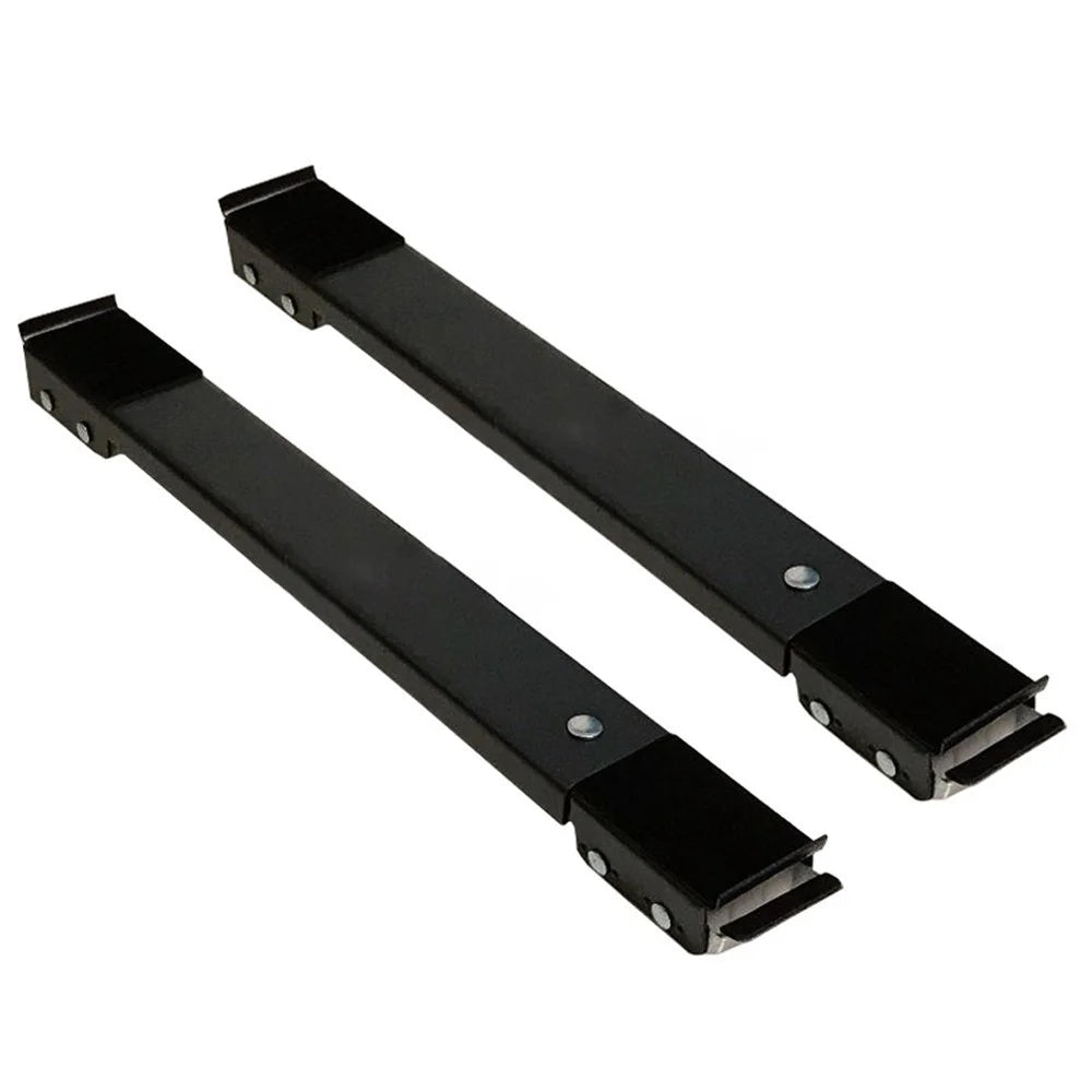 1 Pair Drum Washing Machine Refrigerator Base Furniture Dolly Mobile Roller Extendable Roller Mover for Appliance Dryer Fridge - Black - 1