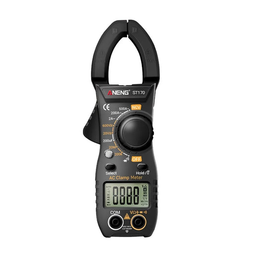 ANENG ST170 Digital Clamp Meter Multimeter 1999 Counts AC DC Smart Clamp Meter, Auto-ranging Measure Resistance - Black - 1