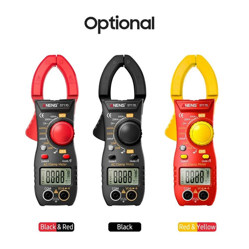 ANENG ST170 Digital Clamp Meter Multimeter 1999 Counts AC DC Smart Clamp Meter, Auto-ranging Measure Resistance - Black - 2