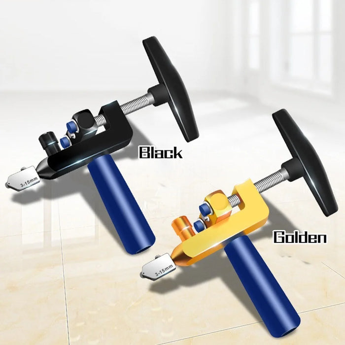 Glass Cutter Tool Kit Glass Breaking Plier Multifunctional Tile Opener Ceramic Cutting Tool - Gold - 2