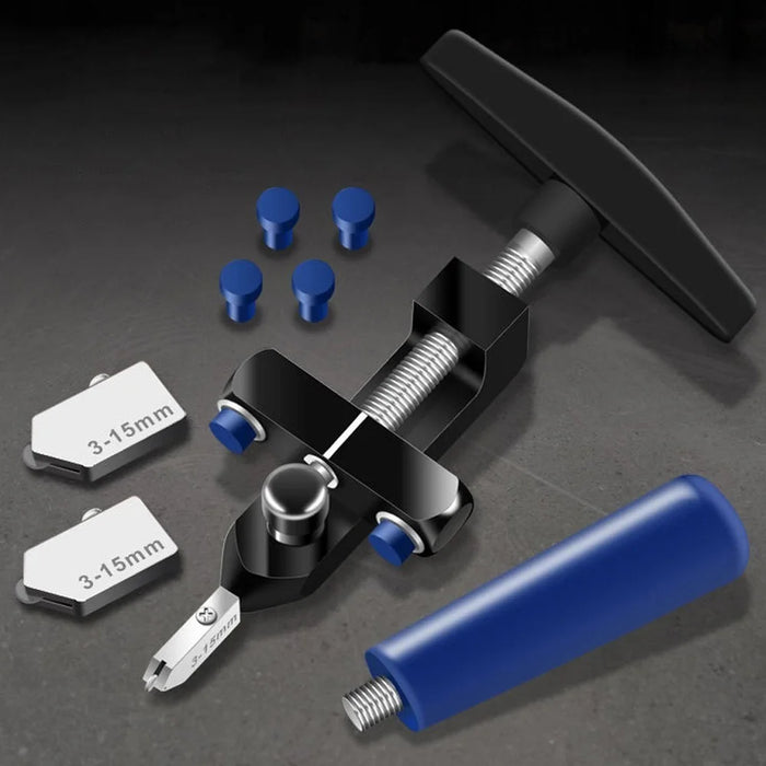 Glass Cutter Tool Kit Glass Breaking Plier Multifunctional Tile Opener Ceramic Cutting Tool - Gold - 6