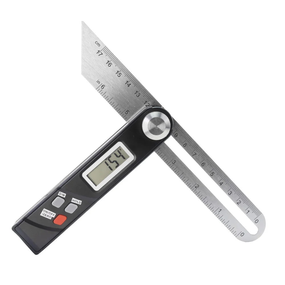 Craftsman Digital Angle Finder Ruler Stainless Steel T Square Protractor Tool for Trim Woodworking - 1