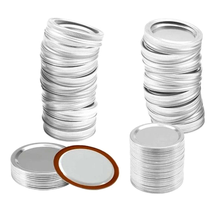 48PCS Canning Lids and Bands for Regular Mouth 70mm Jar Rings Split Type Leak Proof Metal Mason Jar Lids - 1