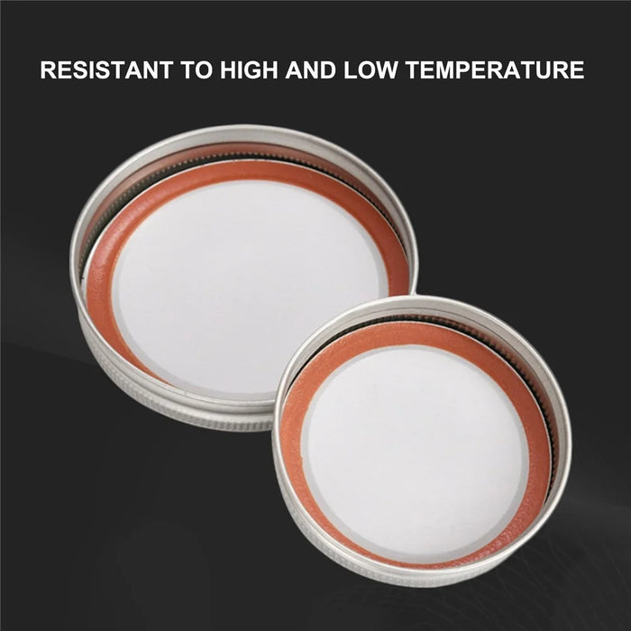 48PCS Canning Lids and Bands for Regular Mouth 70mm Jar Rings Split Type Leak Proof Metal Mason Jar Lids - 3