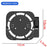 For Apple TV2/3/4/5/6 Wall-mounted Set-top Box Stand with Remote Control Protective Case - Black+Black - 2