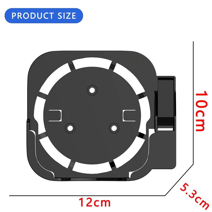 For Apple TV2/3/4/5/6 Wall-mounted Set-top Box Stand with Remote Control Protective Case - Black+Black - 2