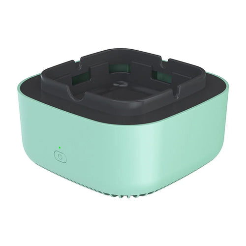 Smokeless Ashtray for Home Office Car 2-in-1 Air Purifier Multifunctional Ash Tray - Green - 1