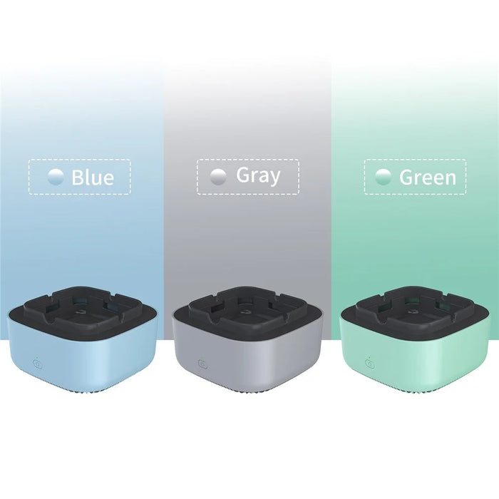 Smokeless Ashtray for Home Office Car 2-in-1 Air Purifier Multifunctional Ash Tray - Green - 4