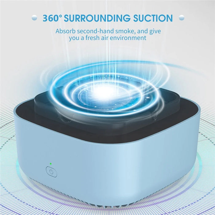 Smokeless Ashtray for Home Office Car 2-in-1 Air Purifier Multifunctional Ash Tray - Green - 5