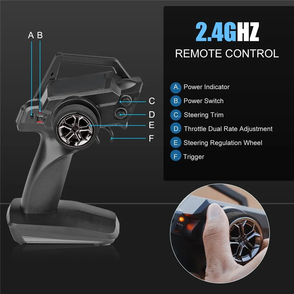 WLTOYS XKS 104009 1/10 2.4Ghz Off-road RC Car Climbing Car Remote Control Truck 4WD RTR 45+km/h High Speed - 1 Battery - 4