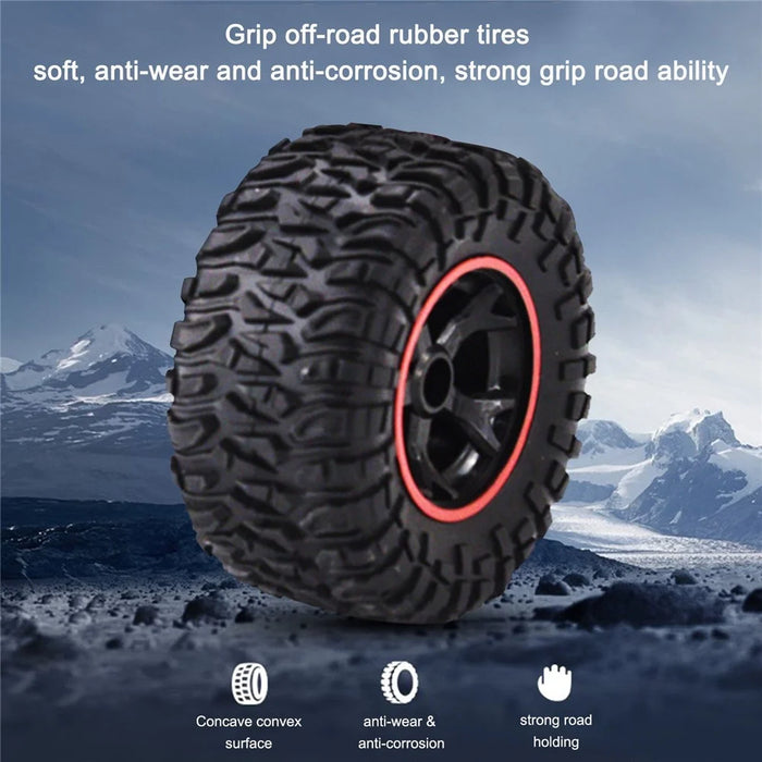 2.4GHz 1/16 RC Car Off-Road Racing Car Remote Control 18km/h Truck RTR with LED Light - Red - 2