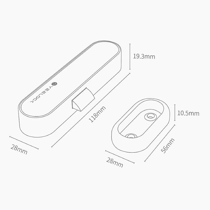 YEELOCK Smart Drawer Lock E Hidden File Drawer Wardrobe Lock Child Safety Electric Lock - 7