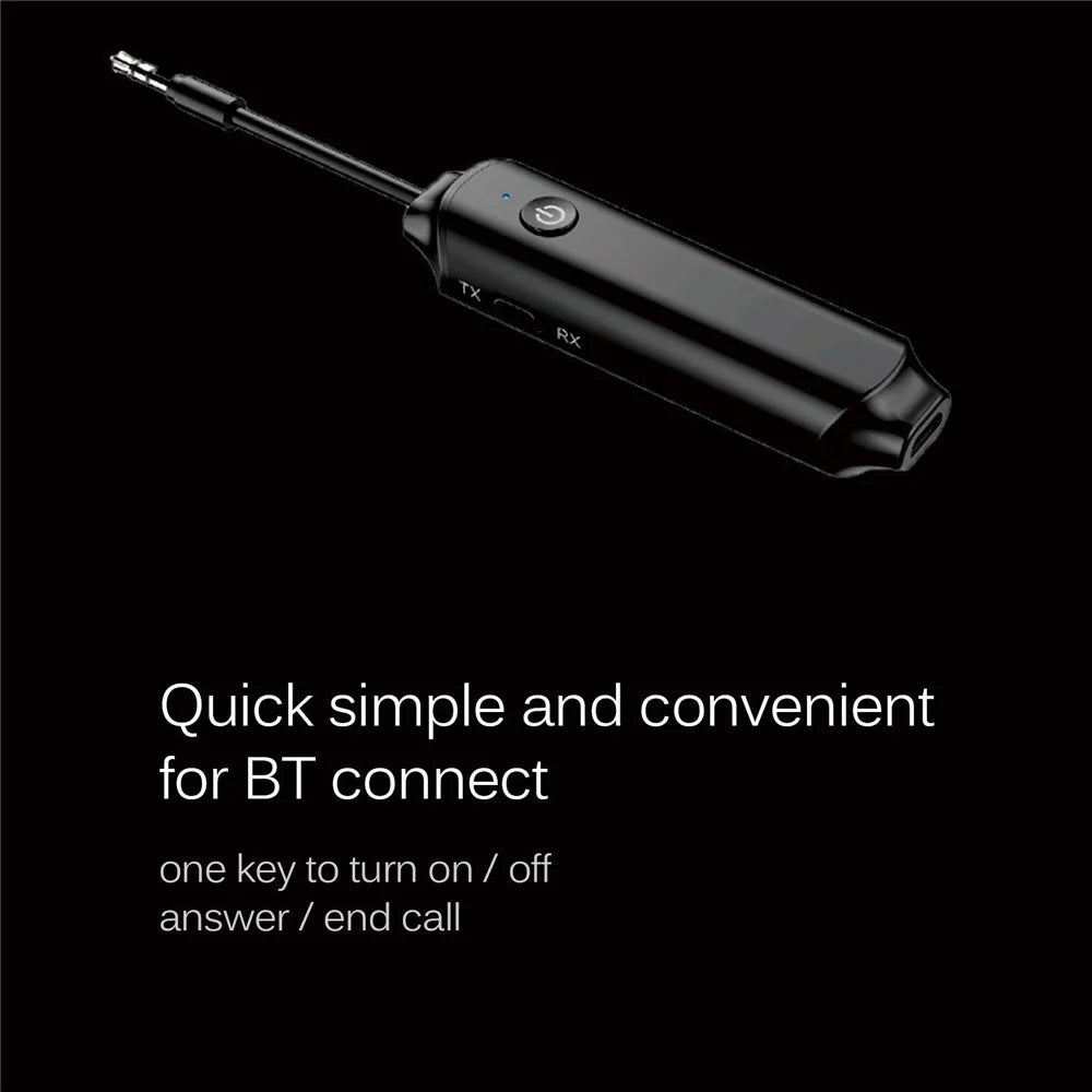Bluetooth-compatible 5.0 Transmitter Receiver Wireless 3.5mm Audio Adapter for PC Laptop Aux In Audio Devices - 5