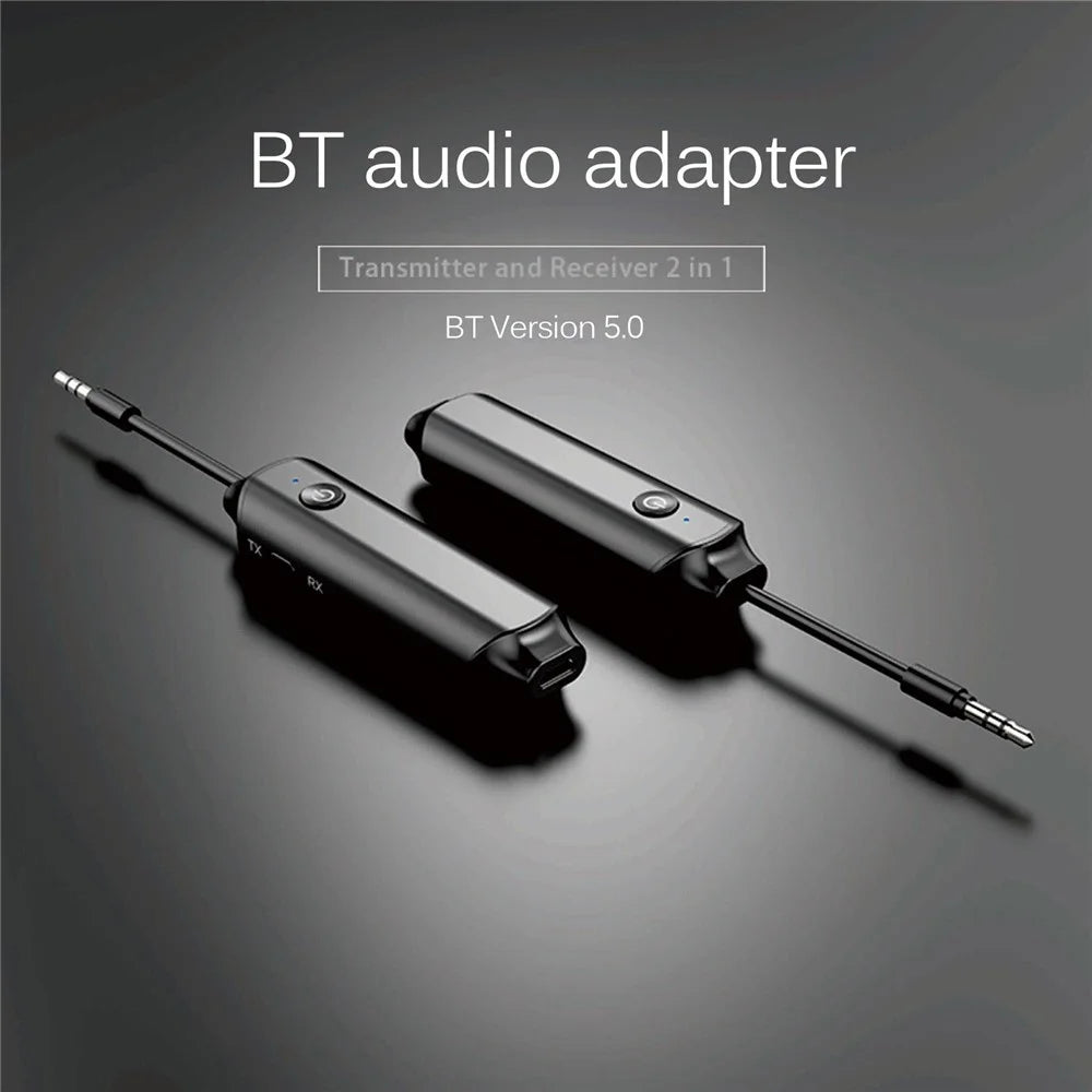 Bluetooth-compatible 5.0 Transmitter Receiver Wireless 3.5mm Audio Adapter for PC Laptop Aux In Audio Devices - 7
