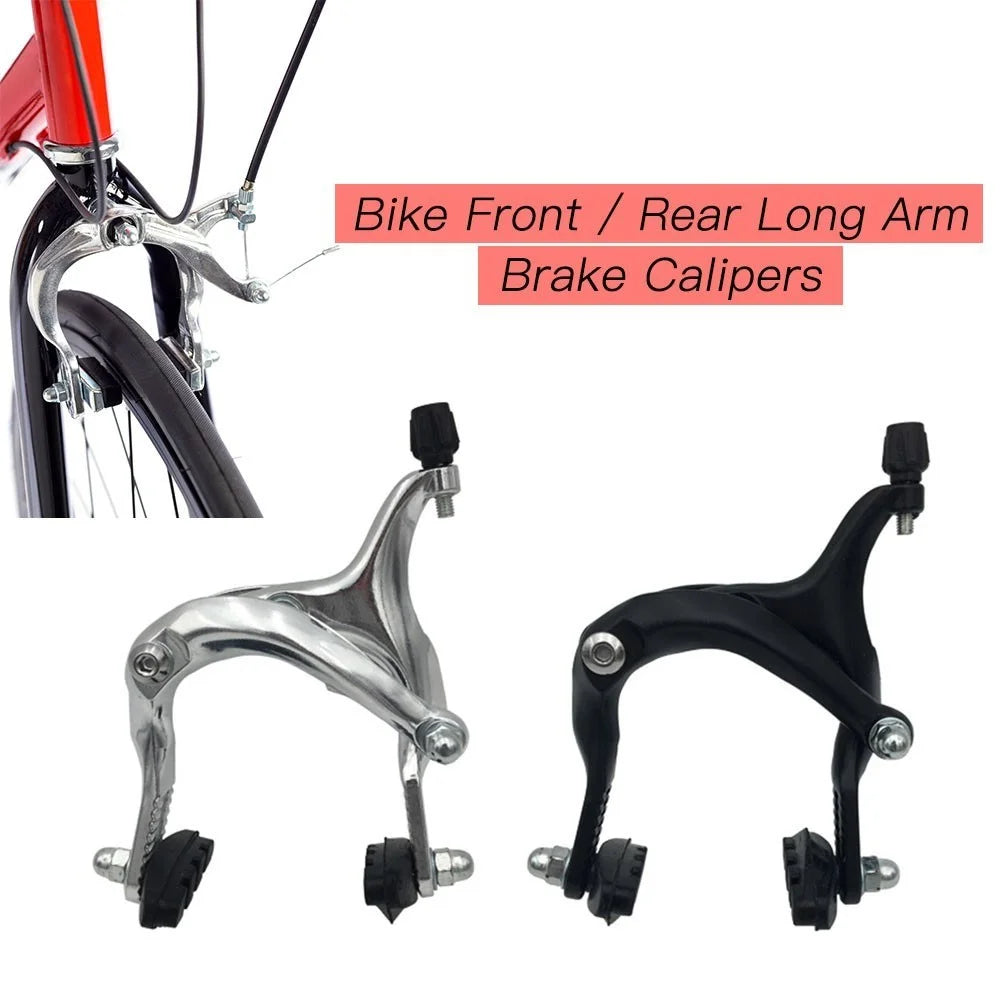 Aluminum Bike U Brake Caliper Front/Rear Long Arm Clip Bicycle Caliper - Black/Rear - 7