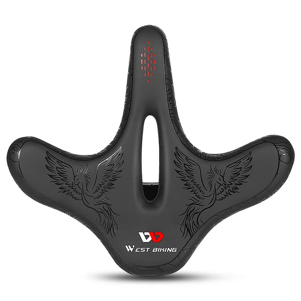 WEST BIKING Bike Seat Road Bike Saddle Comfort Ergonomic Waterproof Saddle Replacement with Wide Cushion - 1