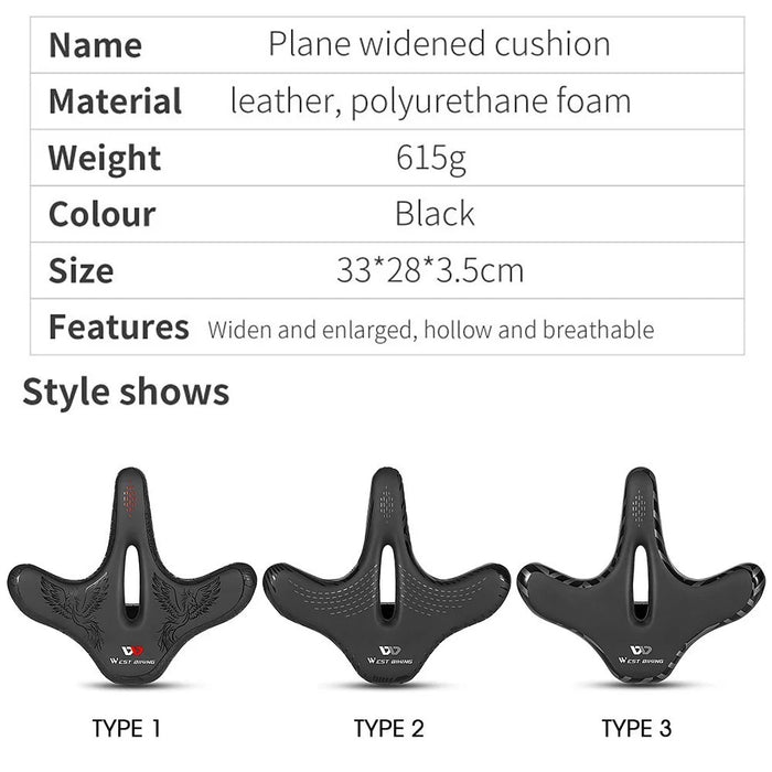 WEST BIKING Bike Seat Road Bike Saddle Comfort Ergonomic Waterproof Saddle Replacement with Wide Cushion - 4