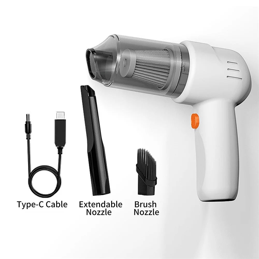Cordless Vacuum Cleaner 9000PA 100W Rechargeable Wet and Dry Handheld Vacuum Cleaner for Pet Hair Home Office - Black - 5
