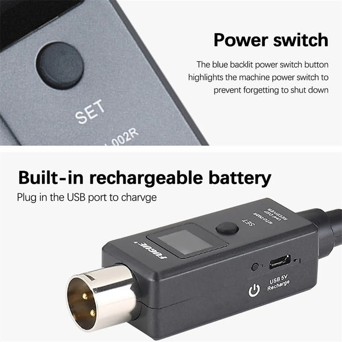 Microphone Wireless System Wireless Mic Adapter Transmitter Receiver Plug-on for Microphone Audio Mixer - 2