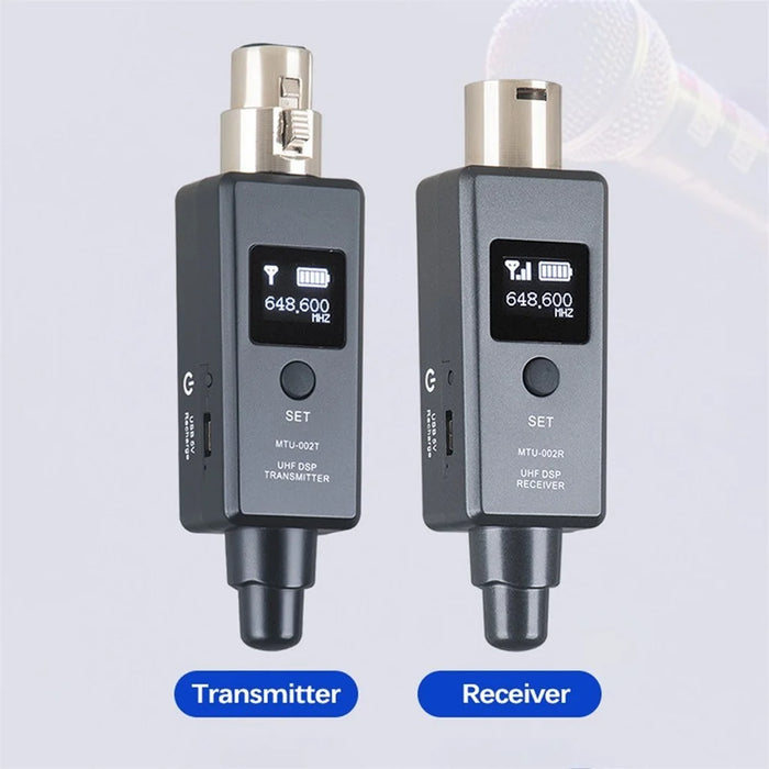 Microphone Wireless System Wireless Mic Adapter Transmitter Receiver Plug-on for Microphone Audio Mixer - 3