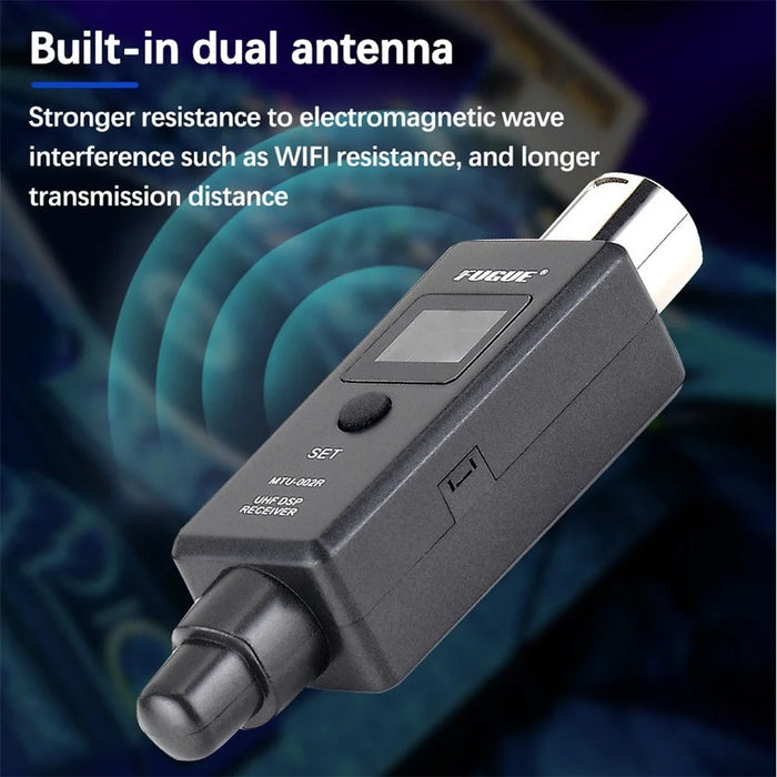 Microphone Wireless System Wireless Mic Adapter Transmitter Receiver Plug-on for Microphone Audio Mixer - 4