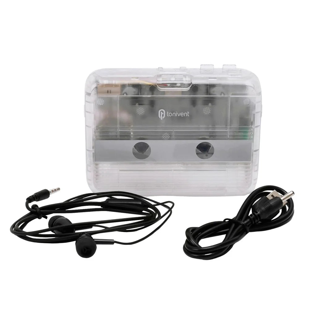 TONIVENT BT Cassette Player FM Stereo Radio Portable Tape Player with Auto Reverse and 3.5mm AUX Input - 6