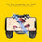 AK77 Mobile Game Controller PUBG Game Controller Gamepad with 6 Finger Gaming Trigger and Cooling Fan - Black/USB Cable Charging - 4